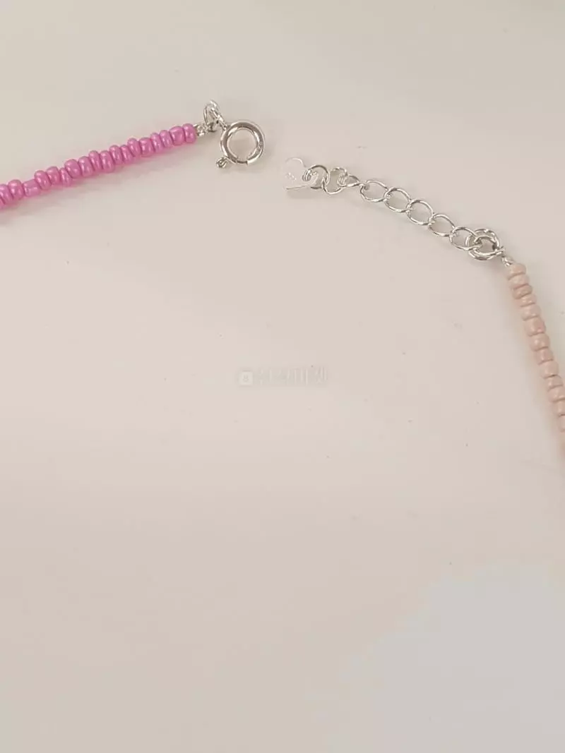 Cabinet - Korean Women Fashion - #vintageinspired - Silver (Silver) Pink Heart Necklace - 2