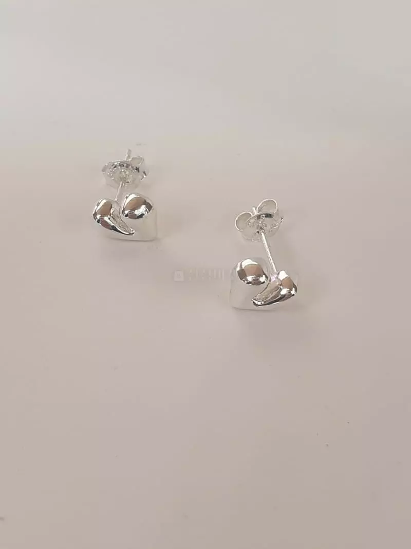 Cabinet - Korean Women Fashion - #vintagekidsstyle - Silver Bye Heart Earring