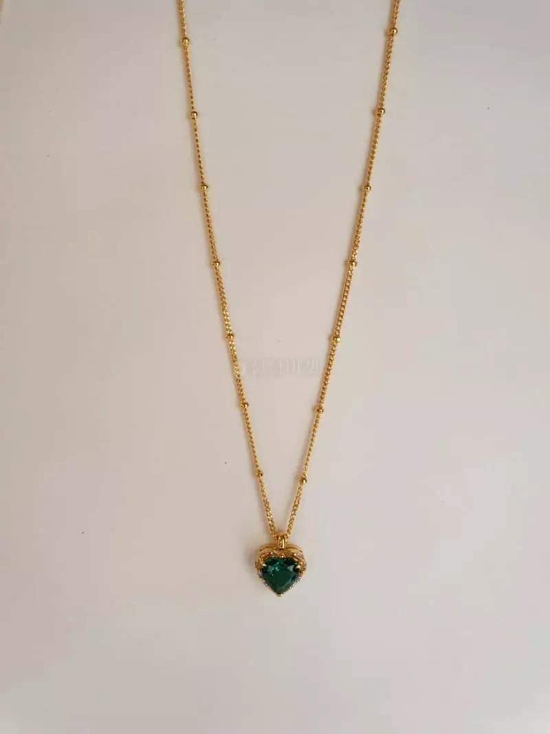 Cabinet - Korean Women Fashion - #momslook - Silver Heart Cubic Necklace - 4