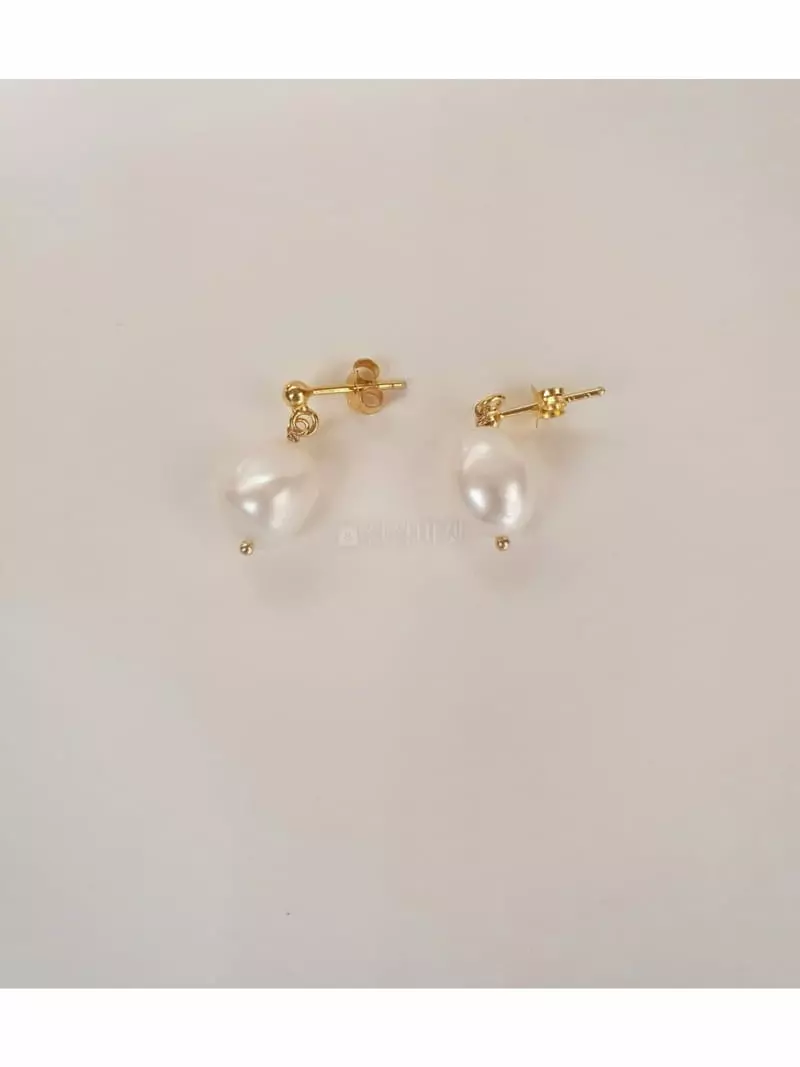 Cabinet - Korean Women Fashion - #womensfashion - Silver Ugly Pearl Earring - 2