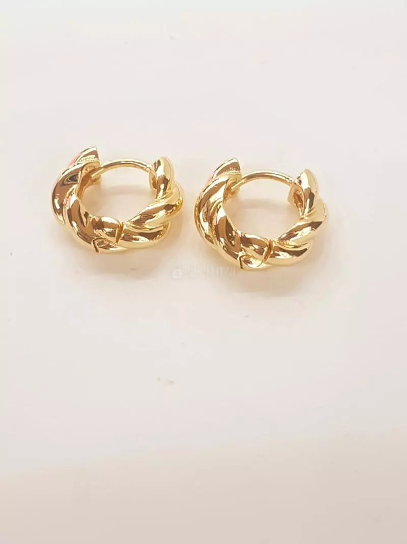 Cabinet - Korean Women Fashion - #womensfashion - Silver Rule Twist Earring - 3