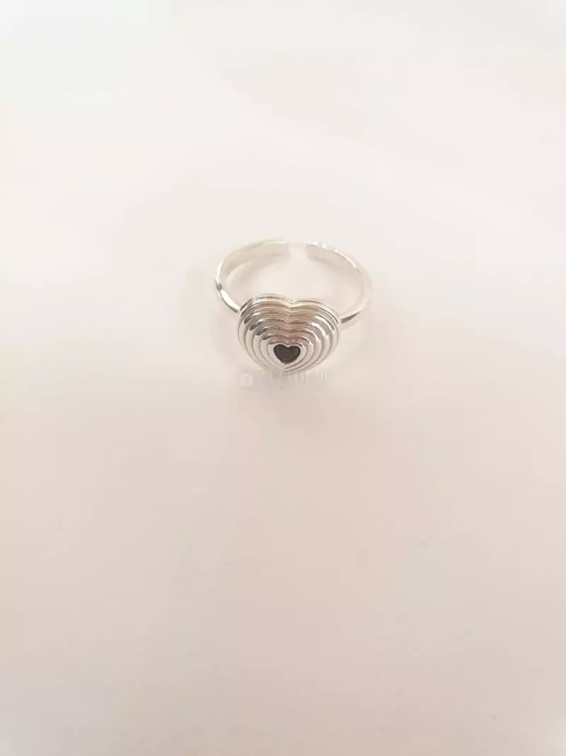 Cabinet - Korean Women Fashion - #womensfashion - Silver Gup Heart Ring - 2