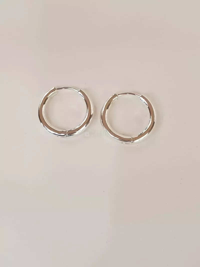 Cabinet - Korean Women Fashion - #womensfashion - Silver 2mm One Touch Earring
