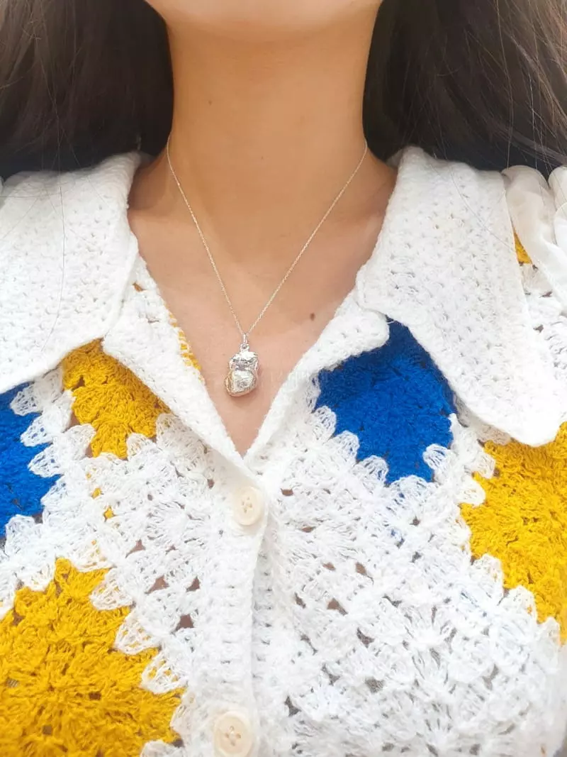 Cabinet - Korean Women Fashion - #momslook - Silver (Silver)Big Ugly Necklace - 4