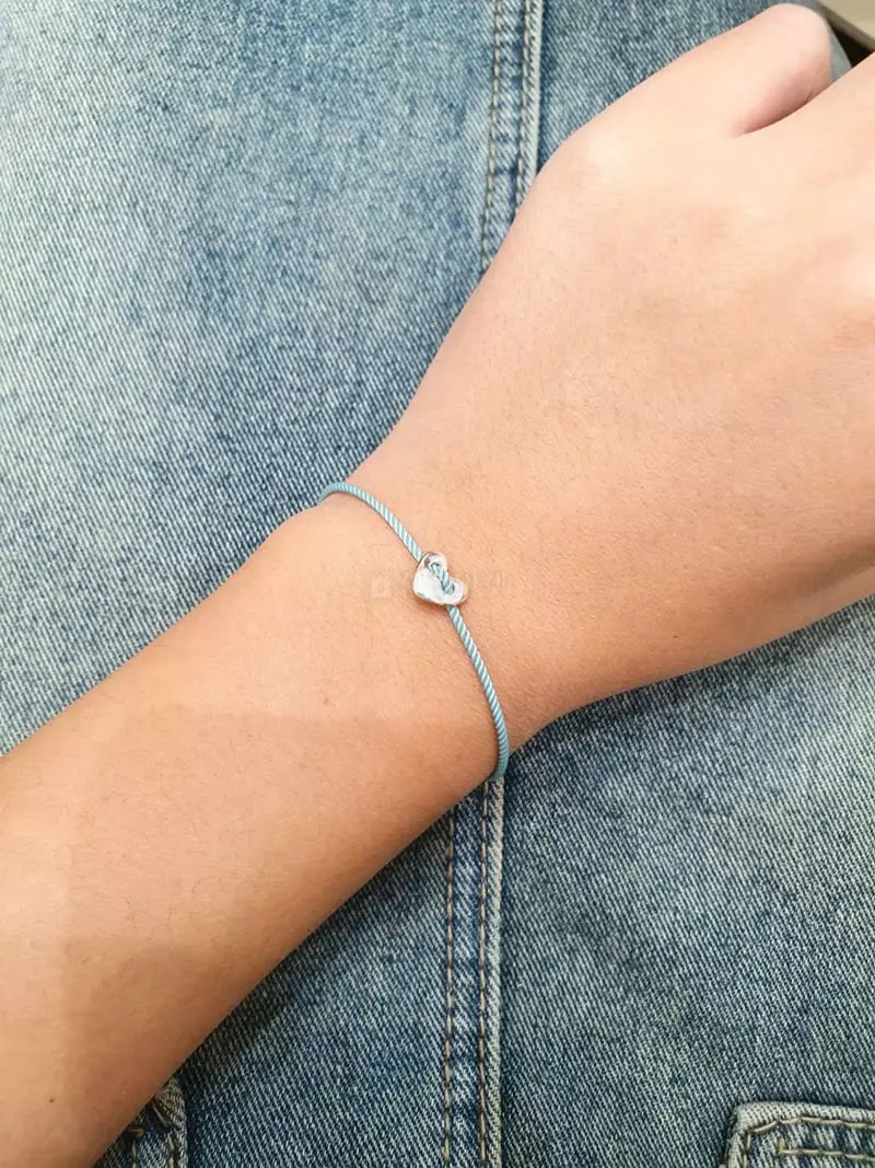 Cabinet - Korean Women Fashion - #momslook - Silver (Silver) Colorful Heart Bracelet - 4