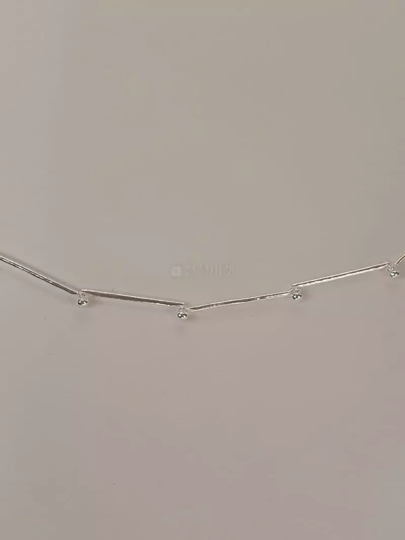 Cabinet - Korean Women Fashion - #womensfashion - Silver (Silver) Straignt Rule Necklace
