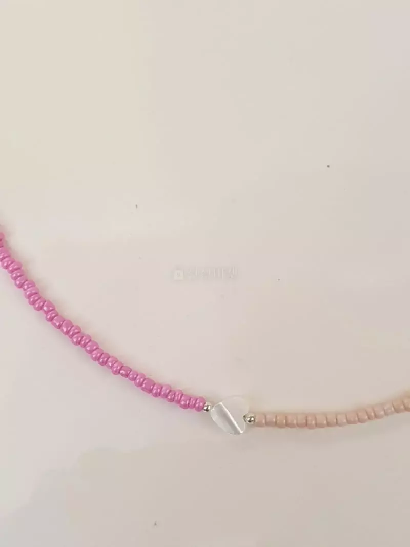 Cabinet - Korean Women Fashion - #womensfashion - Silver (Silver) Pink Heart Necklace