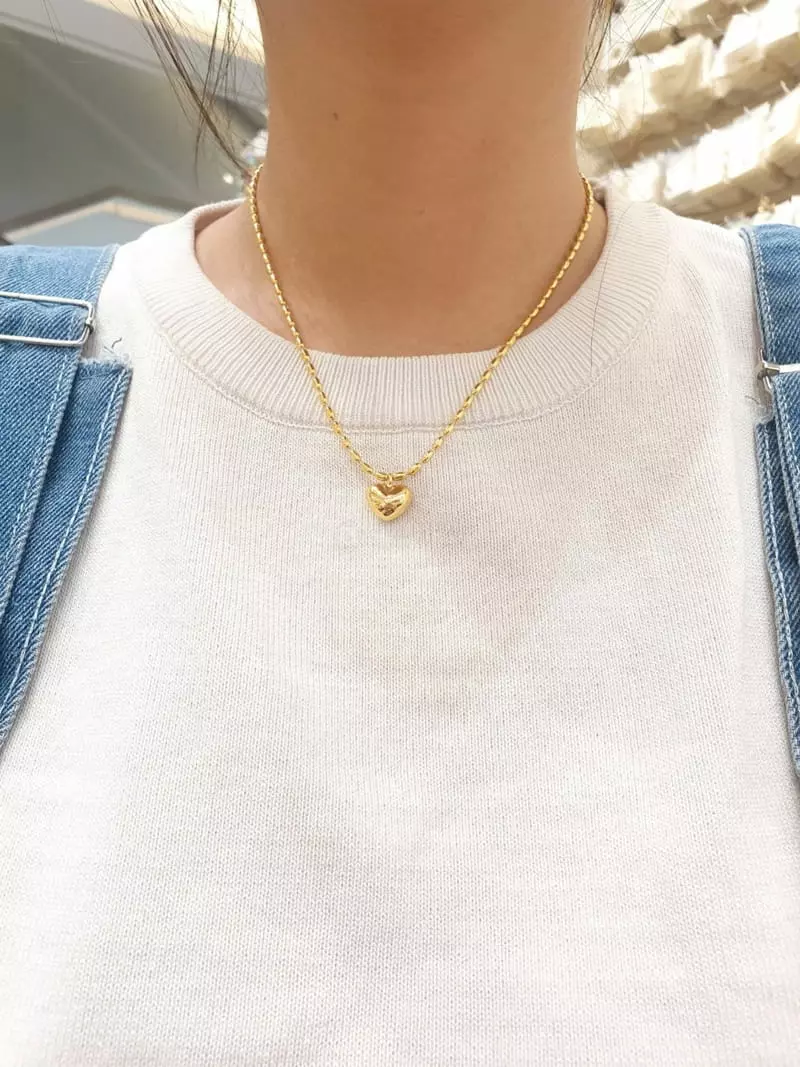 Cabinet - Korean Women Fashion - #womensfashion - Silver Egg Stripes Necklace - 5