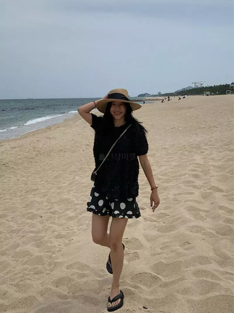 Camel - Korean Women Fashion - #momslook - Flower Frill Blouse - 9