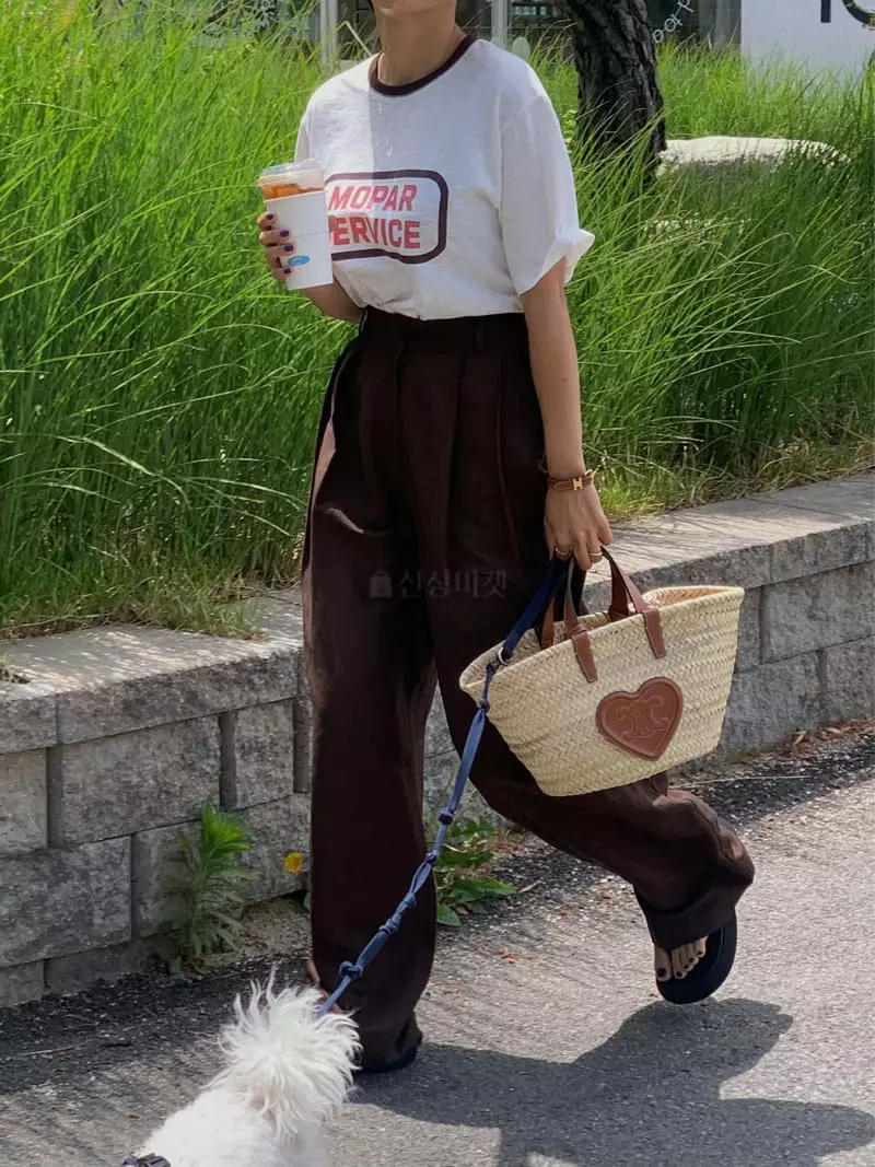 Camel - Korean Women Fashion - #momslook - Mopa Tee - 4