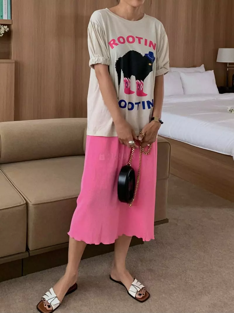 Camel - Korean Women Fashion - #womensfashion - Kitty Tee - 5