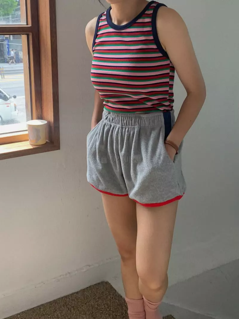 Camel - Korean Women Fashion - #momslook - Towel Shorts - 4
