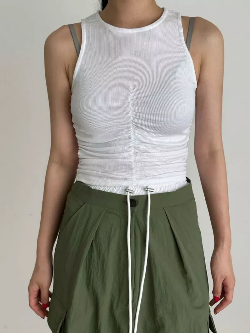 Charm - Korean Women Fashion - #pursuepretty - Cel Sleeveless - 2