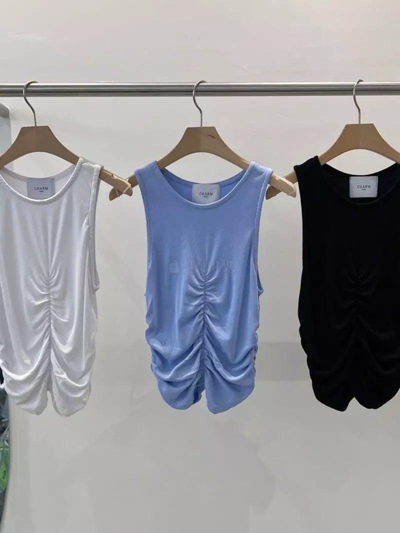 Charm - Korean Women Fashion - #restrostyle - Cel Sleeveless - 3