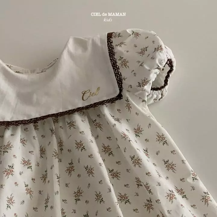 Ciel De Maman - Korean Children Fashion - #kidzfashiontrend - Anne Collar One-piece - 2