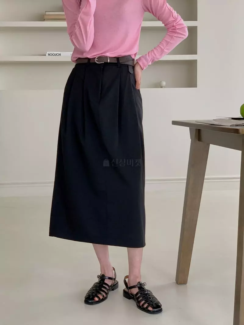 Comely - Korean Women Fashion - #momslook - Titan Skirt Belt Set - 5