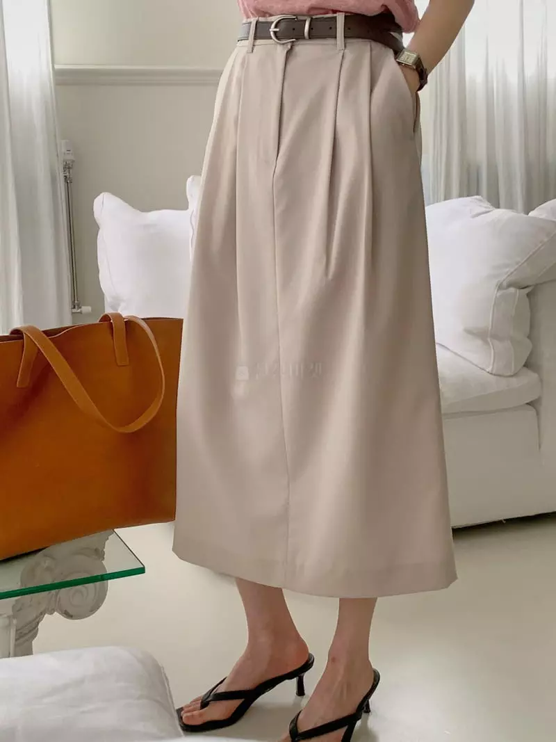 Comely - Korean Women Fashion - #womensfashion - Titan Skirt Belt Set - 12