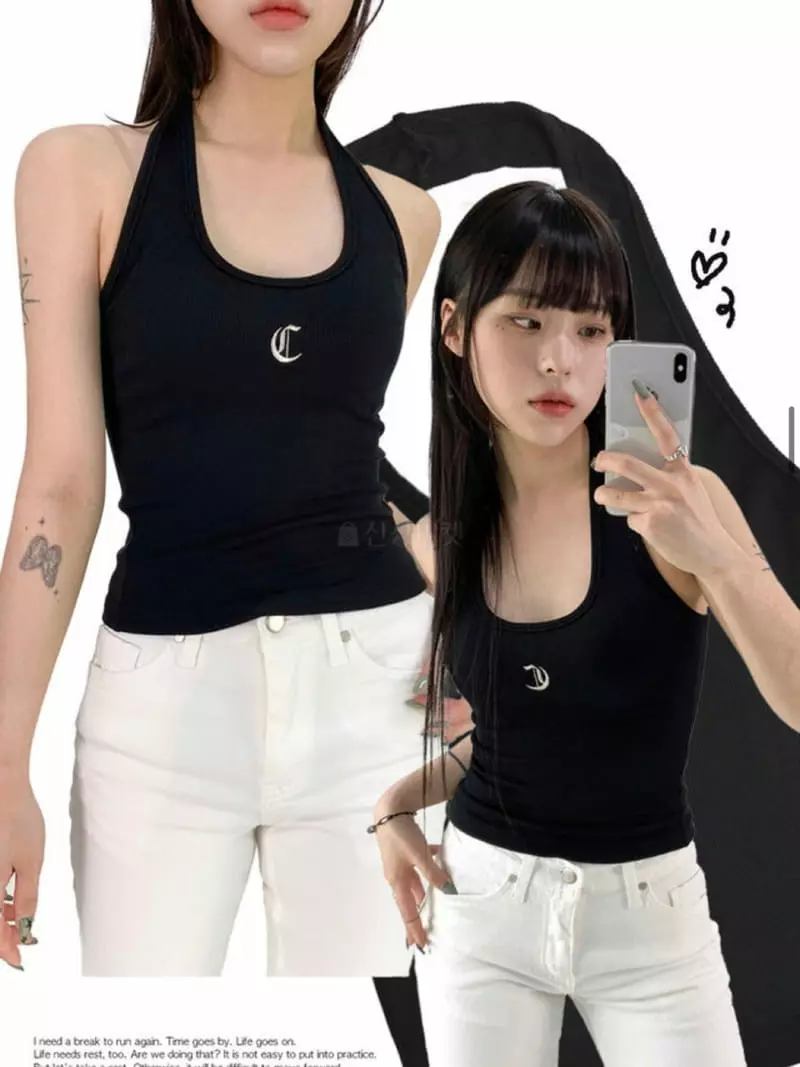 Connet - Korean Women Fashion - #vintagekidsstyle - Rosa Wholter Neck Sleeveless - 6