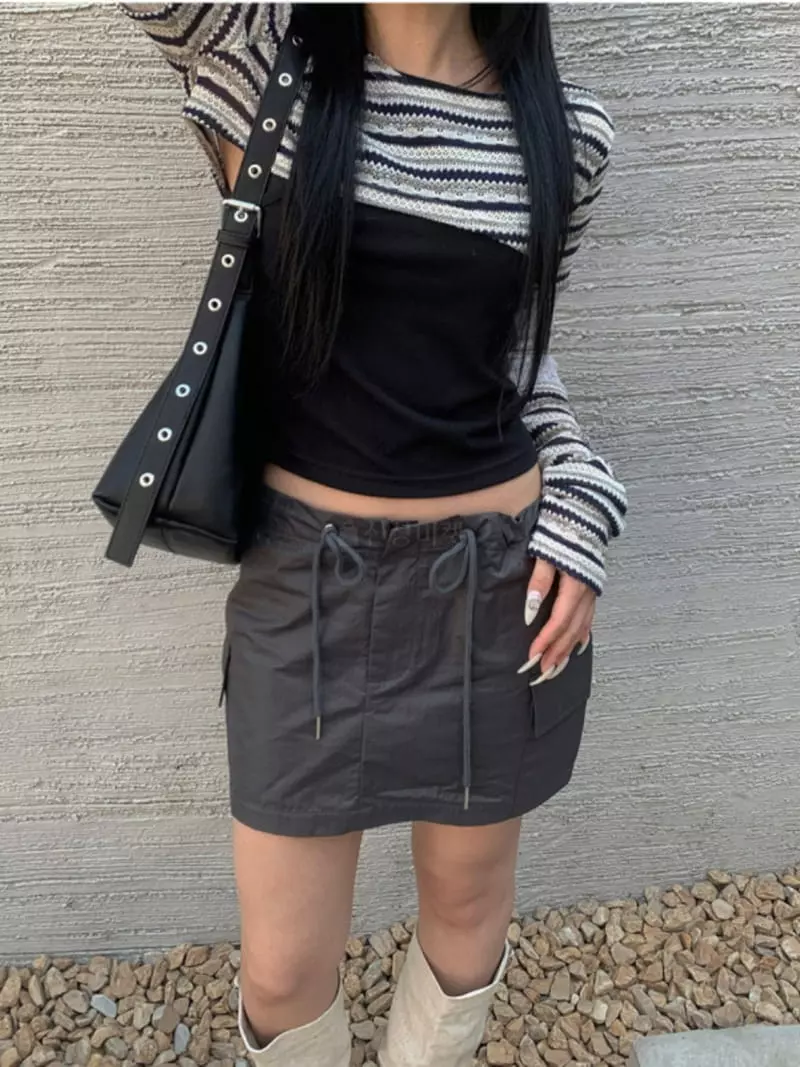 Connet - Korean Women Fashion - #vintageinspired - Jenny Short Skirt - 4
