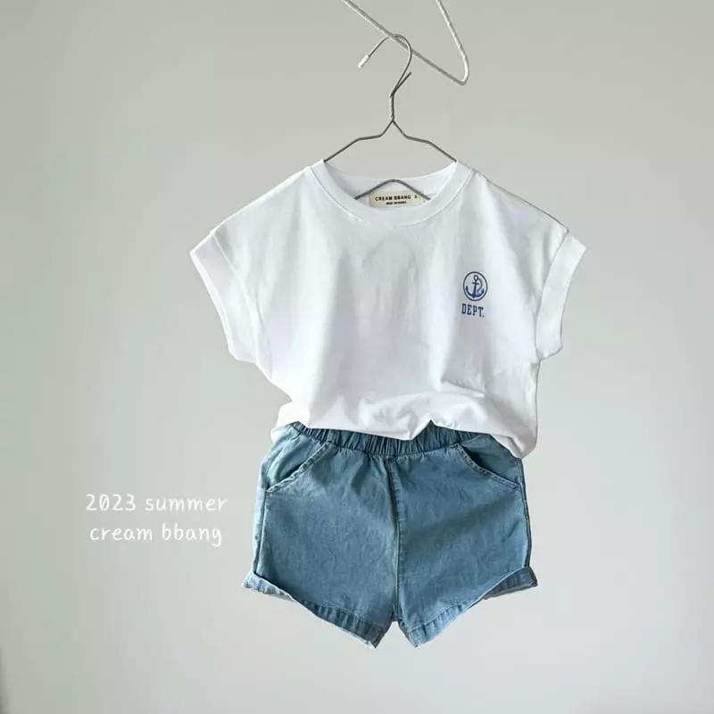 Cream Bbang - Korean Children Fashion - #toddlerclothing - Span Denim Shorts - 5