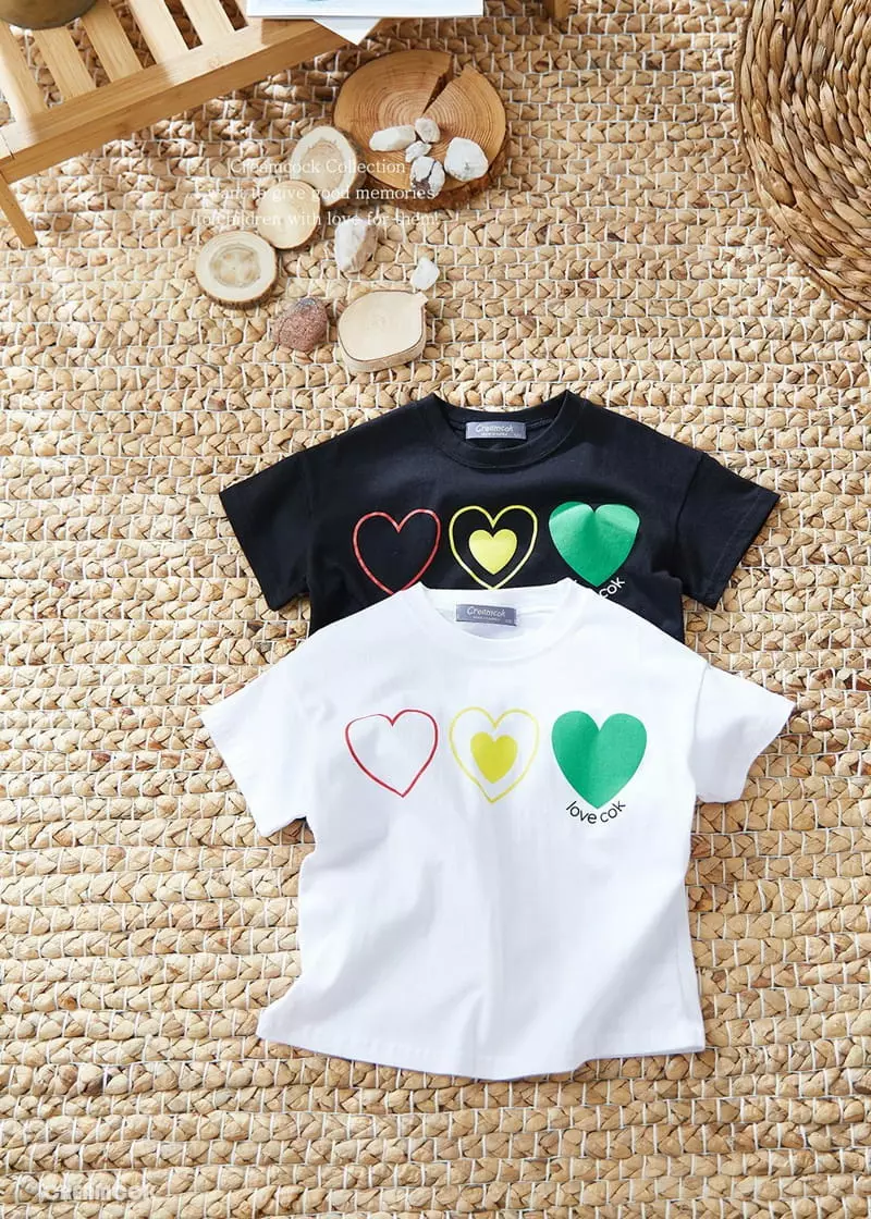 Creamcok - Korean Children Fashion - #fashionkids - Heart Signal Tee