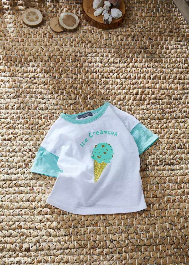 Creamcok - Korean Children Fashion - #kidsshorts - Ice Cream Tee - 11