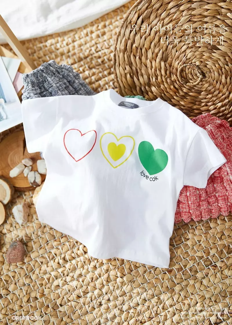 Creamcok - Korean Children Fashion - #kidsstore - Heart Signal Tee - 4
