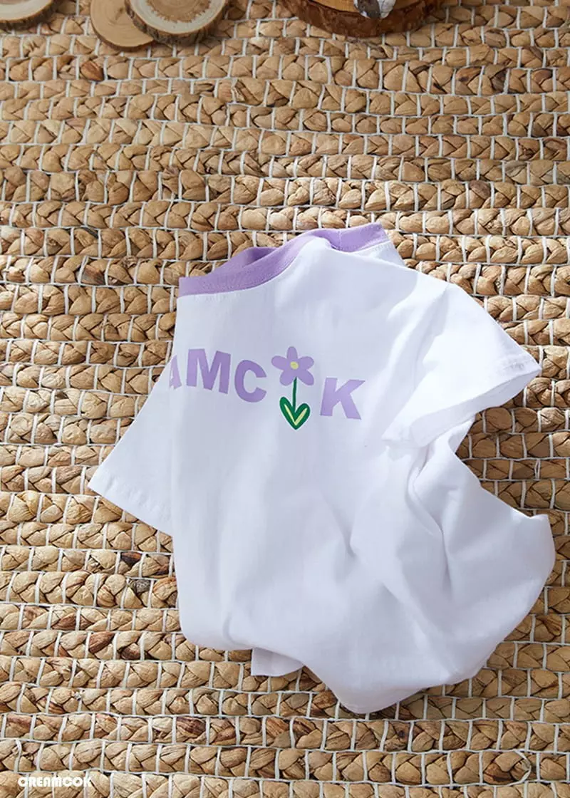 Creamcok - Korean Children Fashion - #kidzfashiontrend - Cream Flower Tee - 2