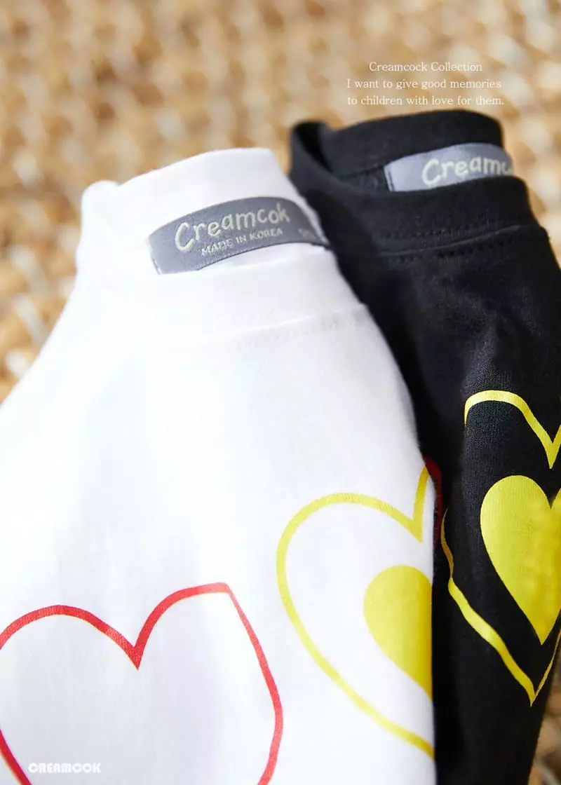 Creamcok - Korean Children Fashion - #littlefashionista - Heart Signal Tee - 6