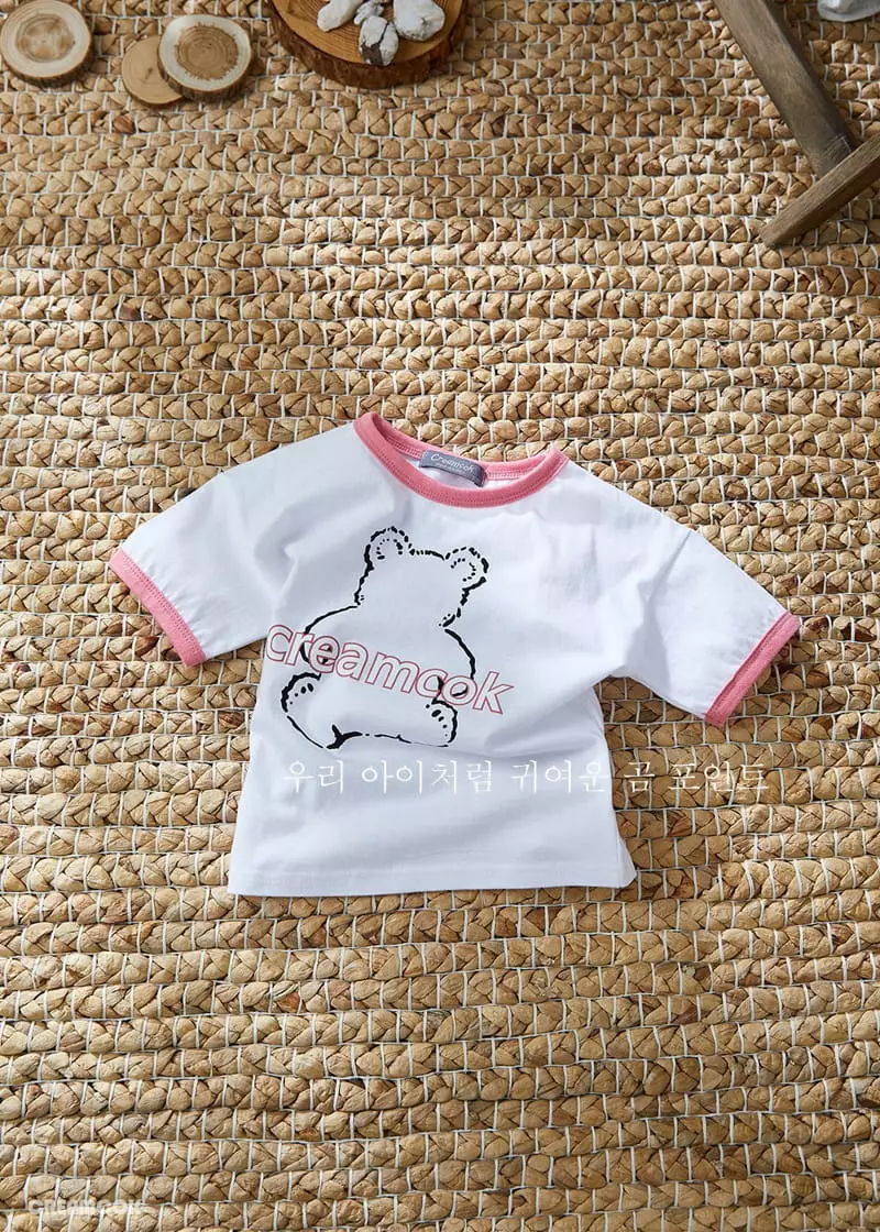 Creamcok - Korean Children Fashion - #littlefashionista - Cok Bear Tee - 4