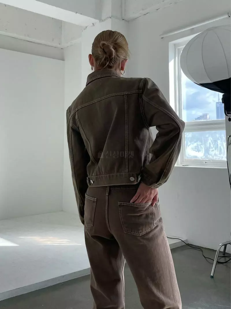 Creamvilla - Korean Women Fashion - #momslook - Dyeing Pants - 4