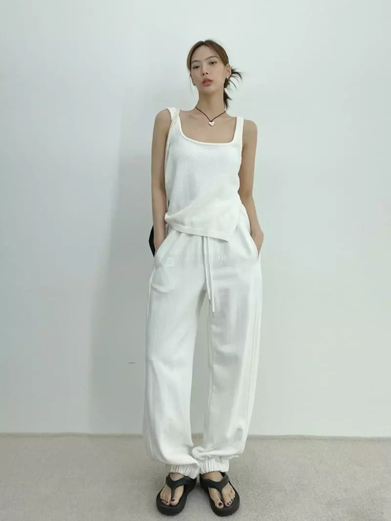 D2 - Korean Women Fashion - #momslook - Slit Knit Sleeveless - 12