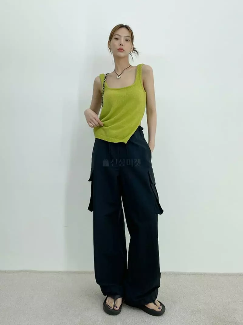 D2 - Korean Women Fashion - #momslook - Slit Knit Sleeveless - 2