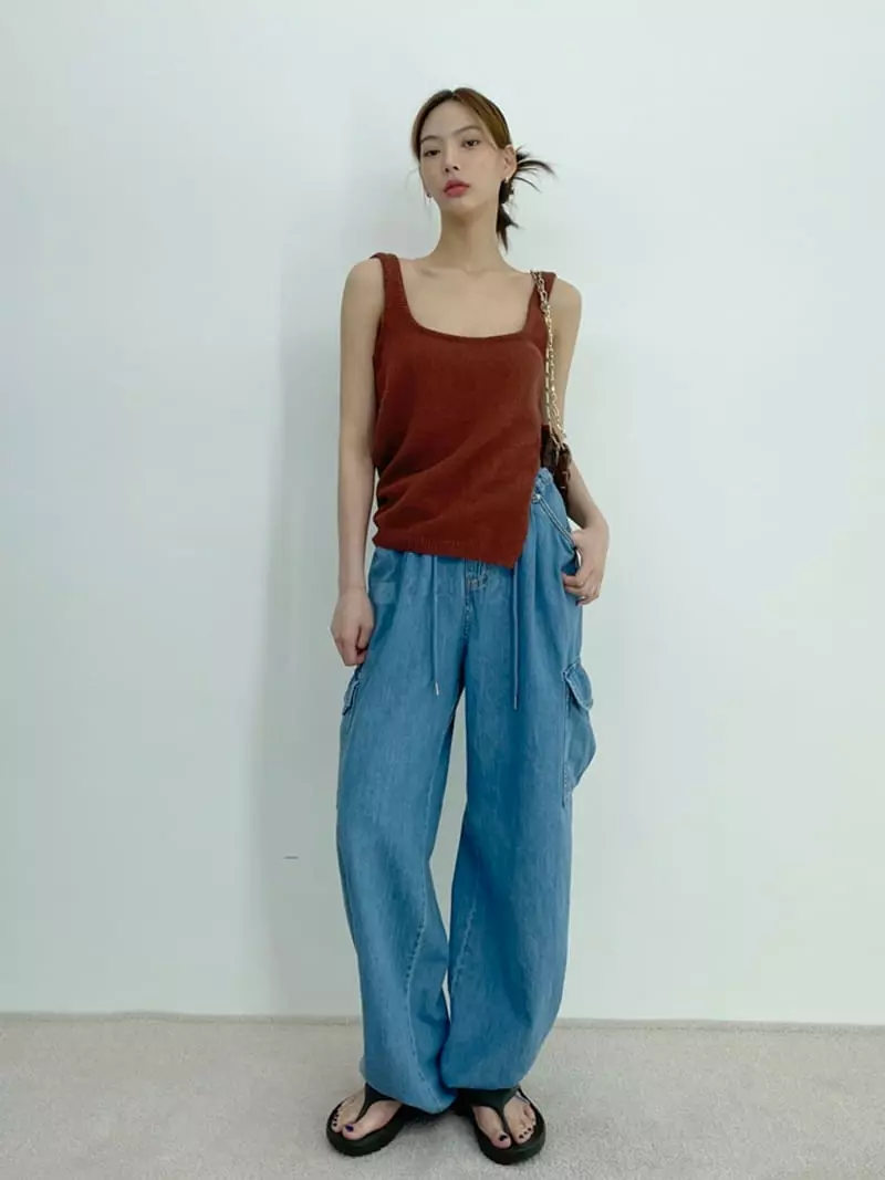 D2 - Korean Women Fashion - #momslook - Slit Knit Sleeveless - 6