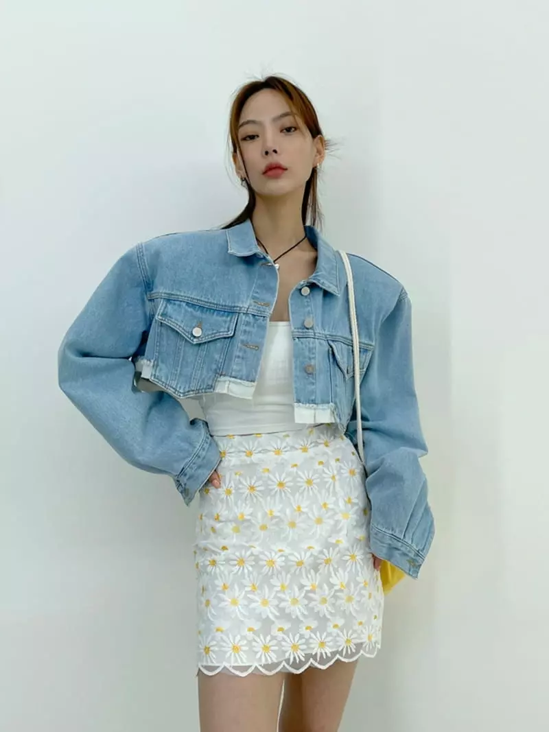 D2 - Korean Women Fashion - #restrostyle - Flower Skirt