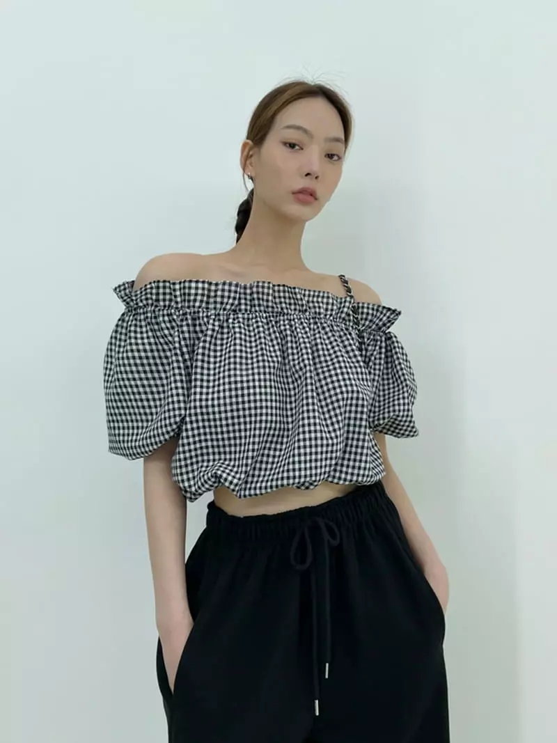 D2 - Korean Women Fashion - #womensfashion - Check Blouse - 5