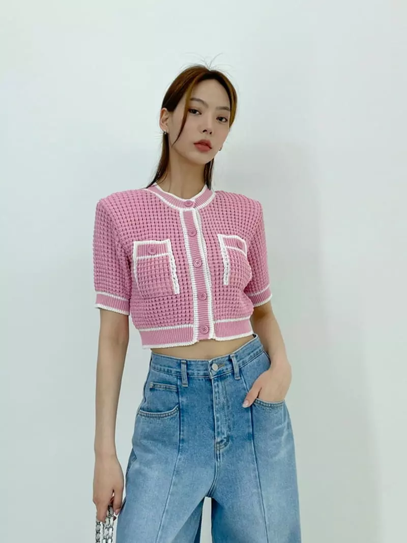 D2 - Korean Women Fashion - #womensfashion - Waffle Cardigan