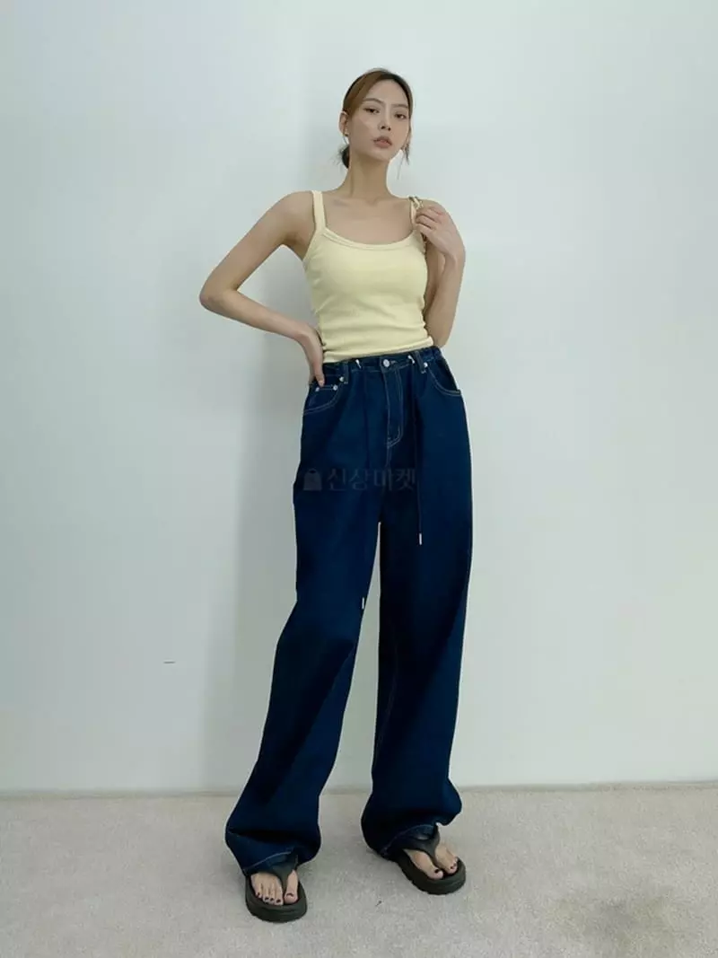 D2 - Korean Women Fashion - #womensfashion - Boy String Jeans - 6