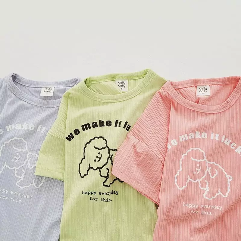 Daily Daily - Korean Children Fashion - #kidsstore - Ggaggung Puppy Top Bottom Set - 7