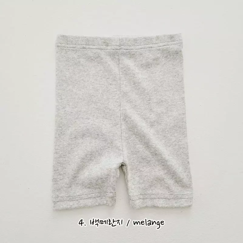 Daily Daily - Korean Children Fashion - #kidzfashiontrend - Summer Rib Short Leggings - 6