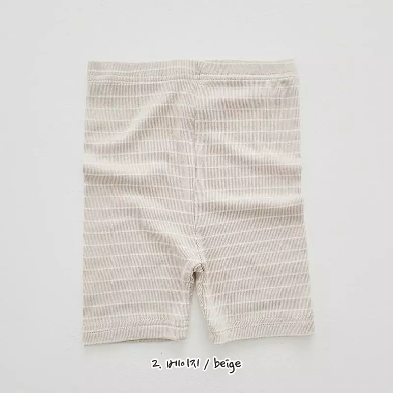 Daily Daily - Korean Children Fashion - #kidsstore - Stripes Short Leggings - 4