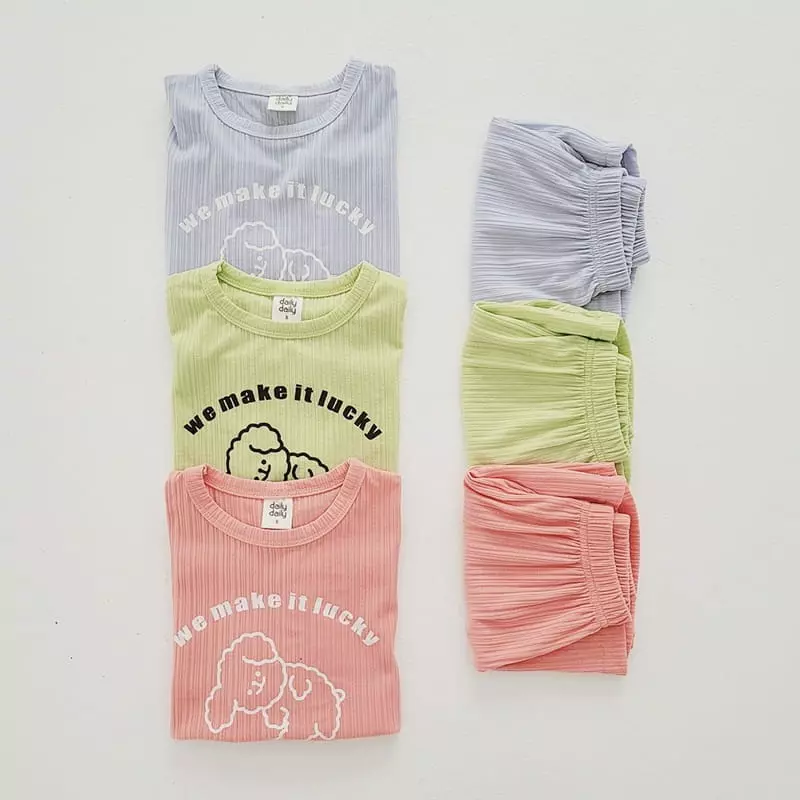 Daily Daily - Korean Children Fashion - #littlefashionista - Ggaggung Puppy Top Bottom Set - 10