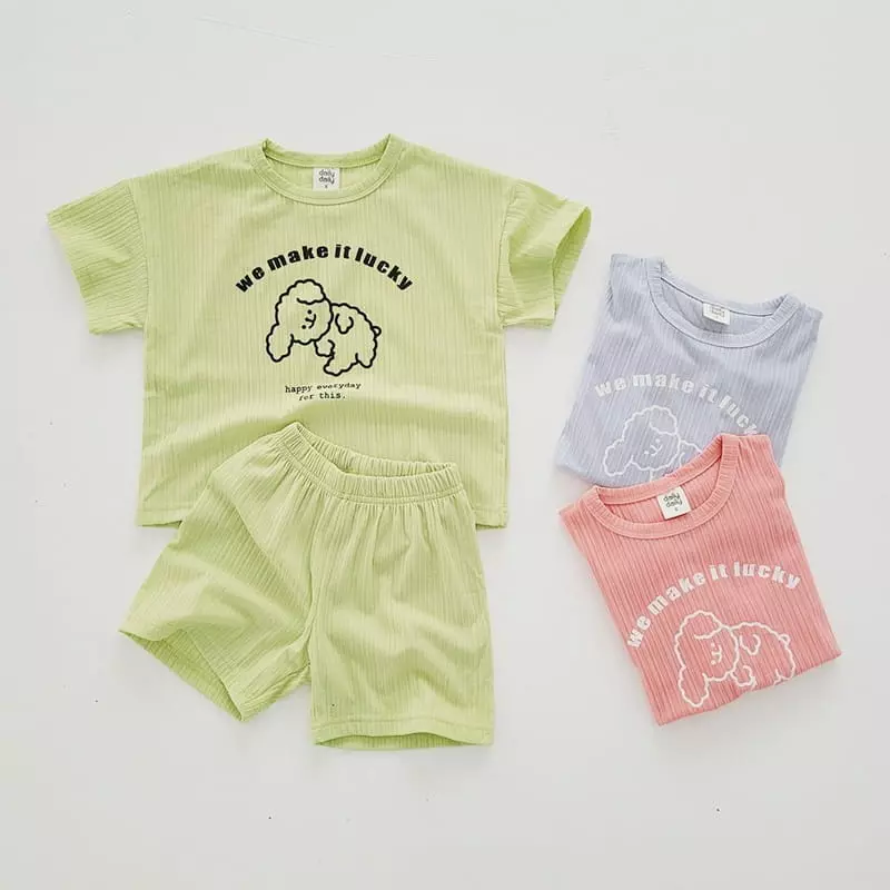 Daily Daily - Korean Children Fashion - #minifashionista - Ggaggung Puppy Top Bottom Set - 12