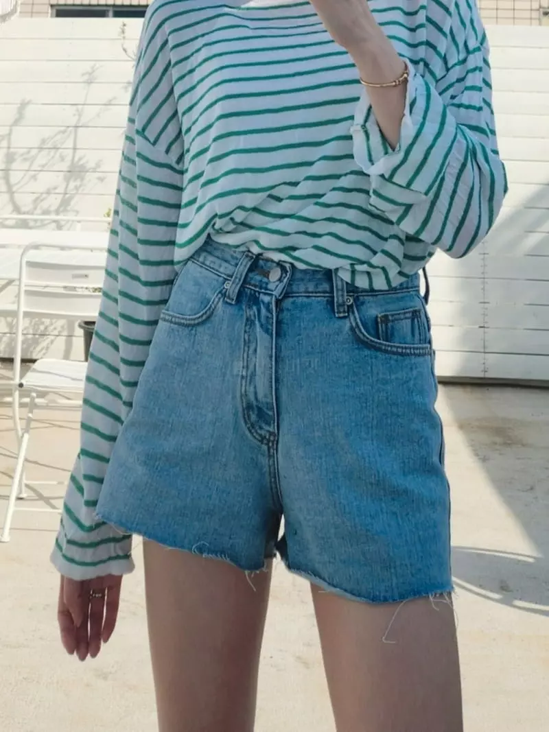 Darimijean - Korean Women Fashion - #momslook - D753 Jeans Shorts - 5