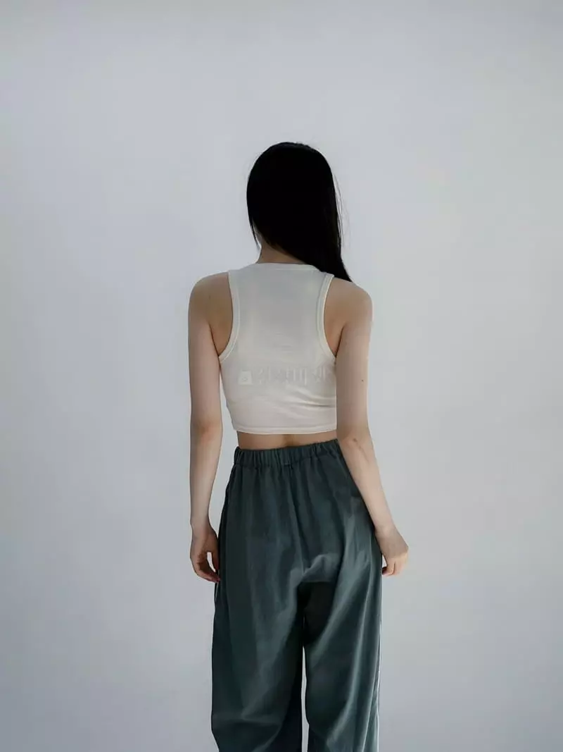 Dark Beige - Korean Women Fashion - #momslook - Pin Pants - 5