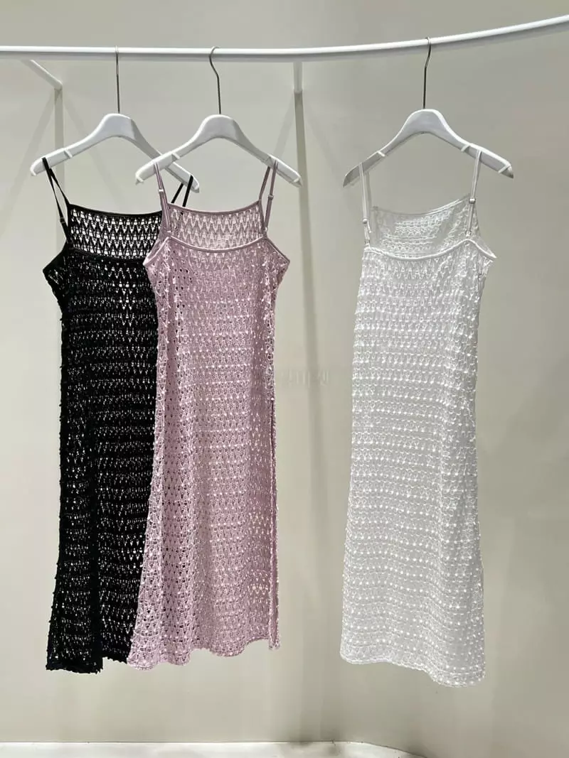 Dark Beige - Korean Women Fashion - #momslook - Lace One-piece