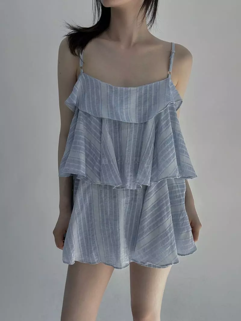 Dark Beige - Korean Women Fashion - #womensfashion - Resort Set UP