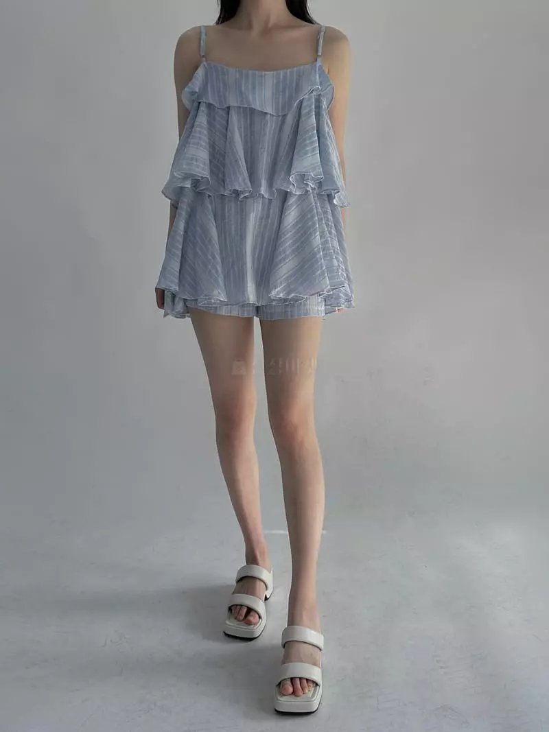 Dark Beige - Korean Women Fashion - #womensfashion - Resort Set UP - 3