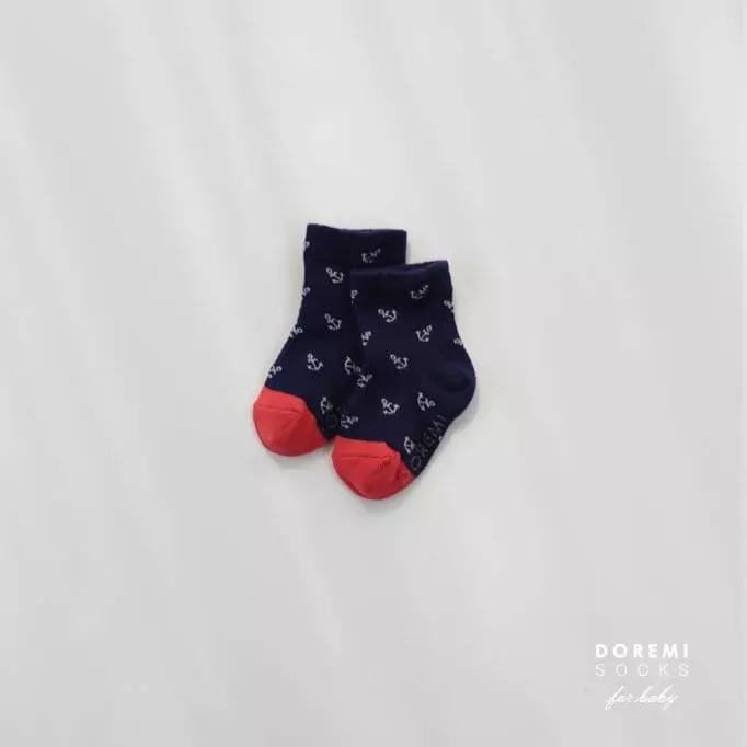 Doremi Socks - Korean Children Fashion - #childrensboutique - Waffle Marine Socks Set - 10