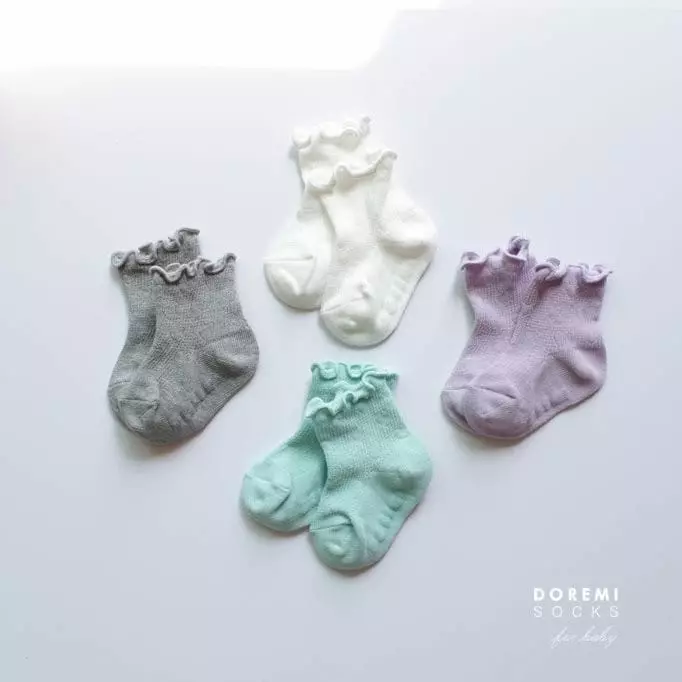 Doremi Socks - Korean Children Fashion - #discoveringself - Heart Mesh Socks Set